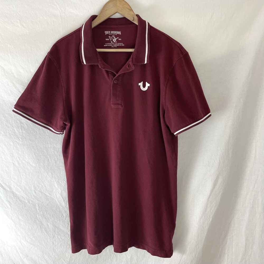 True Religion Shirt Mens XXL Red Polo